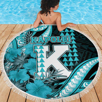 Hawaii Kapolei High School Beach Blanket Tribal Tattoo With Hibiscus Flowers LT05 - Polynesian Pride