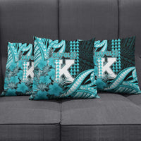 Hawaii Kapolei High School Pillow Cover Tribal Tattoo With Hibiscus Flowers