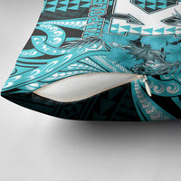 Hawaii Kapolei High School Pillow Cover Tribal Tattoo With Hibiscus Flowers