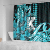 Hawaii Kapolei High School Shower Curtain Tribal Tattoo With Hibiscus Flowers