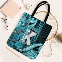 Hawaii Kapolei High School Tote Bag Tribal Tattoo With Hibiscus Flowers