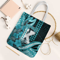 Hawaii Kapolei High School Tote Bag Tribal Tattoo With Hibiscus Flowers