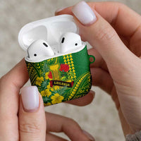 Hawaii Leilehua High School AirPods Case Tribal Tattoo With Hibiscus Flowers