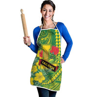 Hawaii Leilehua High School Apron Tribal Tattoo With Hibiscus Flowers LT05 - Polynesian Pride