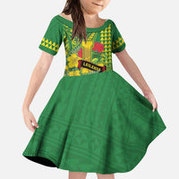 Personalised Hawaii Leilehua High School Family Matching Tank Maxi Dress and Hawaiian Shirt Tribal Tattoo With Hibiscus Flowers