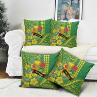 Hawaii Leilehua High School Pillow Cover Tribal Tattoo With Hibiscus Flowers