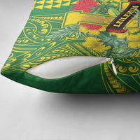 Hawaii Leilehua High School Pillow Cover Tribal Tattoo With Hibiscus Flowers