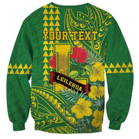 Personalised Hawaii Leilehua High School Sweatshirt Tribal Tattoo With Hibiscus Flowers LT05 - Polynesian Pride