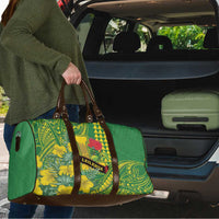 Hawaii Leilehua High School Travel Bag Tribal Tattoo With Hibiscus Flowers