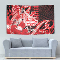 Hawaii Kalani High School Tapestry Tribal Tattoo With Hibiscus Flowers LT05 - Polynesian Pride