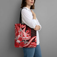 Hawaii Kalani High School Tote Bag Tribal Tattoo With Hibiscus Flowers