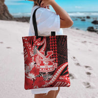 Hawaii Kalani High School Tote Bag Tribal Tattoo With Hibiscus Flowers