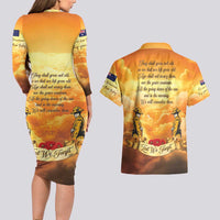 New Zealand And Australia ANZAC Day Couples Matching Long Sleeve Bodycon Dress and Hawaiian Shirt Sinai Palestine Campaign Lest We Forget