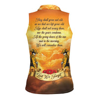 New Zealand And Australia ANZAC Day Women Sleeveless Polo Shirt Sinai Palestine Campaign Lest We Forget