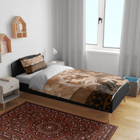 Tonga Emancipation Day Bedding Set Tongan Kupesi Ngatu Pattern Vintage Style