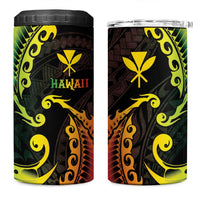 AAPI Heritage Month 4 in 1 Can Cooler Tumbler Kanaka Maoli Polynesian Tribal Wave
