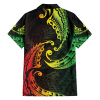 AAPI Heritage Month Family Matching Summer Maxi Dress and Hawaiian Shirt Kanaka Maoli Polynesian Tribal Wave LT05 - Polynesian Pride