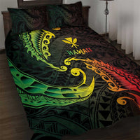 AAPI Heritage Month Quilt Bed Set Kanaka Maoli Polynesian Tribal Wave