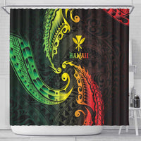 AAPI Heritage Month Shower Curtain Kanaka Maoli Polynesian Tribal Wave