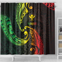 AAPI Heritage Month Shower Curtain Kanaka Maoli Polynesian Tribal Wave
