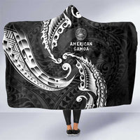 AAPI Heritage Month Hooded Blanket American Samoa Polynesian Tribal Wave