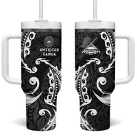 AAPI Heritage Month Tumbler With Handle American Samoa Polynesian Tribal Wave