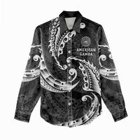 AAPI Heritage Month Women Casual Shirt American Samoa Polynesian Tribal Wave LT05 - Polynesian Pride