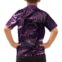 Aotearoa New Zealand Crocodile Family Matching Long Sleeve Bodycon Dress and Hawaiian Shirt Silver Fern Maori Pattern