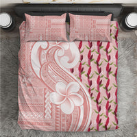 Samoa Teuila Bedding Set Pink Samoan Siapo Motifs