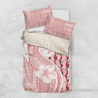 Samoa Teuila Bedding Set Pink Samoan Siapo Motifs