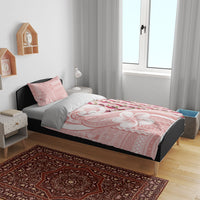 Samoa Teuila Bedding Set Pink Samoan Siapo Motifs