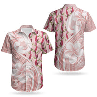 Samoa Teuila Couples Matching Puletasi and Hawaiian Shirt Pink Samoan Siapo Motifs LT05 - Polynesian Pride