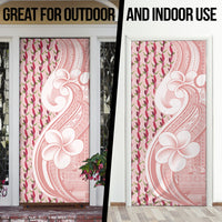 Samoa Teuila Door Cover Pink Samoan Siapo Motifs