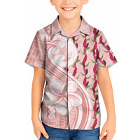 Samoa Teuila Kid Hawaiian Shirt Pink Samoan Siapo Motifs LT05 Kid Pink - Polynesian Pride