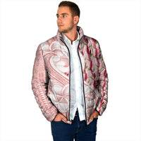 Samoa Teuila Padded Jacket Pink Samoan Siapo Motifs