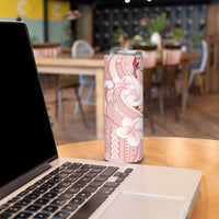 Samoa Teuila Skinny Tumbler Pink Samoan Siapo Motifs