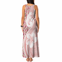 Samoa Teuila Tank Maxi Dress Pink Samoan Siapo Motifs LT05 - Polynesian Pride