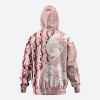 Samoa Teuila Zip Hoodie Pink Samoan Siapo Motifs