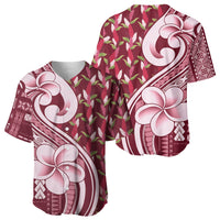 Samoa Teuila Baseball Jersey Maroon Samoan Siapo Motifs