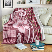 Samoa Teuila Blanket Maroon Samoan Siapo Motifs