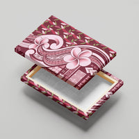 Samoa Teuila Canvas Wall Art Maroon Samoan Siapo Motifs