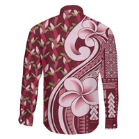 Samoa Teuila Family Matching Summer Maxi Dress and Hawaiian Shirt Maroon Samoan Siapo Motifs