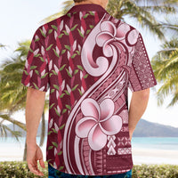 Samoa Teuila Hawaiian Shirt Maroon Samoan Siapo Motifs LT05 - Polynesian Pride