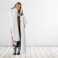 Samoa Teuila Hooded Blanket Maroon Samoan Siapo Motifs