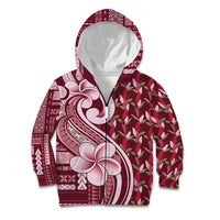 Samoa Teuila Kid Hoodie Maroon Samoan Siapo Motifs