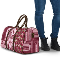 Samoa Teuila Travel Bag Maroon Samoan Siapo Motifs