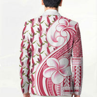 Samoa Teuila Blazer White Samoan Siapo Motifs
