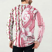 Samoa Teuila Button Sweatshirt White Samoan Siapo Motifs