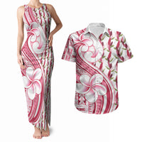 Samoa Teuila Couples Matching Tank Maxi Dress and Hawaiian Shirt White Samoan Siapo Motifs LT05 White - Polynesian Pride