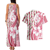 Samoa Teuila Couples Matching Tank Maxi Dress and Hawaiian Shirt White Samoan Siapo Motifs